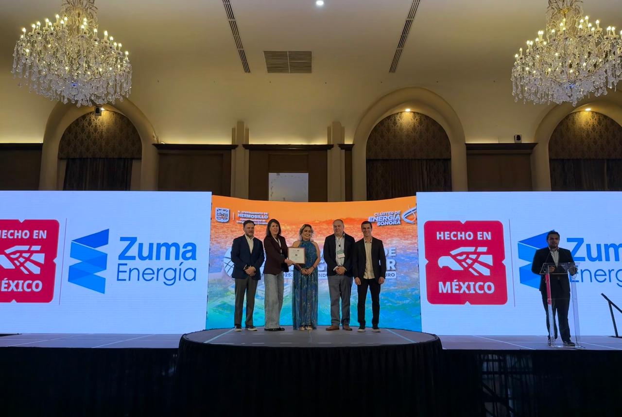 Recibe Zuma Energía el distintivo Hecho en México
